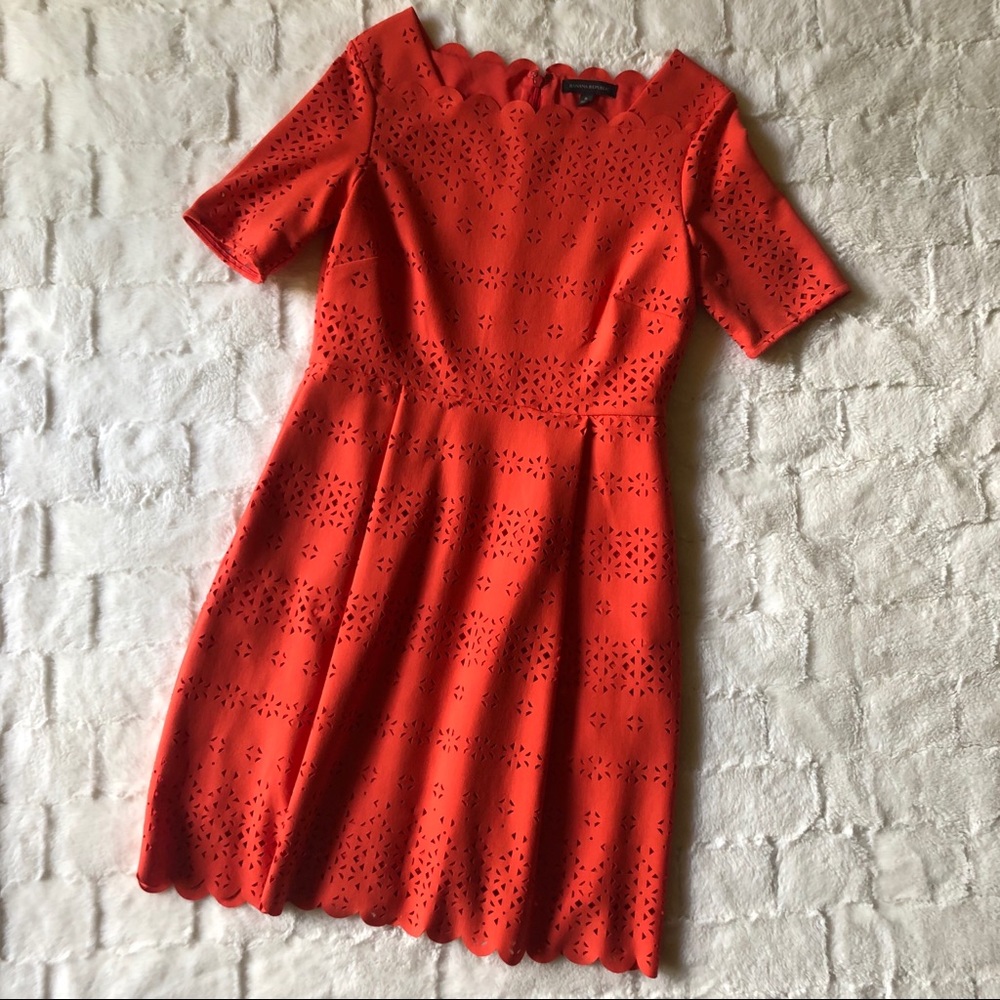 Banana Republic orange dress size 8
